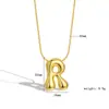 10 Piezas Mínimo 3% de descuento Transfronterizo Globo Burbuja Gordito Collar de 26 Letras Colgante Versátil Simple Accesorio