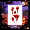 Pegatinas de tatuaje de Halloween con múltiples diseños al por mayor: calabaza, fantasma, araña, calavera, varias cicatrices sangrientas, heridas falsas