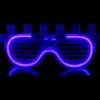 Óculos Personalizados de LED que Acendem Óculos de Sol de LED com Luz Fria em Formato de Coração Óculos Quadrados com Tiras de Luz Fria e Pisca-Pisca