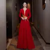 Vestido de Performance para Coro Feminino, Novo Vestido Longo para Apresentadora, Estudante, Adulto, Recitação de Poesia, Banquete, Elegante Vestido de Noite