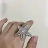 Anillo Cuadrado de Resina con Incrustaciones de Diamantes Gradiente Princesa de Piedras Preciosas Anillo Colorido Infantil Personalizable
