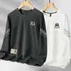 Sudadera de Cuello Redondo para Hombre, Marca de Tendencia Otoñal, Versátil Estampada Holgada de Manga Larga, Atuendo Unisex para Pareja, Top de Estudiante