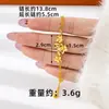 Novo Colar Dourado de Areia Vietnamita, Estilo de Luxo Leve, Conjunto de Brincos, Anel e Pulseira com Pingente de Jasmim, Joias Versáteis de Imitação de Ouro