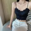 Algodão Renda Explosiva Pequeno Camisole Colete Feminino Cinto Almofada no Peito Design Interno Sentido de Usar por Fora Tubo Top Wrap Roupa Íntima Feminina