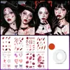 Pegatinas de Tatuaje de Corazón Magullado de Halloween Cicatrices Simuladas para Hombres y Mujeres Impermeables de Larga Duración Pegatinas de Heridas Falsas Pegatinas Faciales de Cosplay