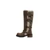 Botas de Nieve Largas Versátiles Utopia Gray para Mujer Modelo Invierno 2026, Forradas de Felpa, Engrosadas, Cálidas, Tacón Grueso, Zapatos de Algodón Peludos