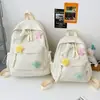 Mochila estilo dulce con lindos accesorios en colores macarrón, mochila escolar para estudiante con gran capacidad y diseño ligero