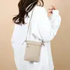 2026 Bolsa para Teléfono Ultra-delgada de Lona Bolsa Pequeña Estilo Minimalista Monedero Cruzado para Monedas Unisex Bolsa para Teléfono Bolso de Hombro