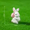 Figura de conejo de Pascua miniatura transfronteriza, perfecta para paisajismo de jardines, decoraciones DIY, adornos colgantes y piezas decorativas pequeñas