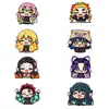 Kimetsu no Yaiba versión Q caricatura insignia broche de aleación accesorios periféricos de anime accesorios unisex comercio exterior transfronterizo