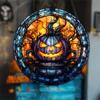 Halloween Transfronterizo Horror Calabaza Otoño Decoración de Calabaza Acrílico Pintado Atrapasol Decorativo para Ventana Colgante para Porche