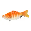 Cebo de Pesca Duro de Siete Secciones para Pesca en el Mar de Larga Distancia de 10 cm, 15.5 g con Bolas de Sonido, Cebo Realista de Imitación de Pez Multisección