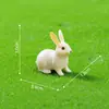 Adorno de Paisaje en Miniatura con Musgo Conejo Corriendo Conejo Sentado Decoración de Ensamblaje DIY Adorno de Planta Suculenta