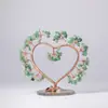 Árbol de cristal con forma de corazón de grava de cristal natural más vendido transfronterizo, amatista, ágata, decoración de árbol de la fortuna para el hogar y la oficina