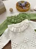 Body Nuevo para Niñas 100% Algodón Primavera/Otoño Cuello con Volantes Manga Larga Body Dulce Ropa para Bebés Clase A