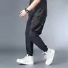 Calça Masculina Casual de Verão Fina de Seda Gelada Tamanho Grande 150kg Calça Esportiva Solta Versátil Tendência