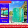 Tanque de agitação vertical de plástico reforçado com fibra de vidro, tanque de ajuste de neutralização ácido-base, solução química ácido-base, tanque de armazenamento anticorrosivo e anti-infiltração