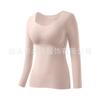 Seda de morera cachemir copa fija interior de terciopelo ropa interior térmica manga larga para mujer invierno forro polar engrosado base calefactora