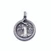 Joyería de comercio exterior al por mayor, placa de viento vikingo, colgante de árbol de la vida de serpiente, collar de acero de titanio vintage, colgante para hombre