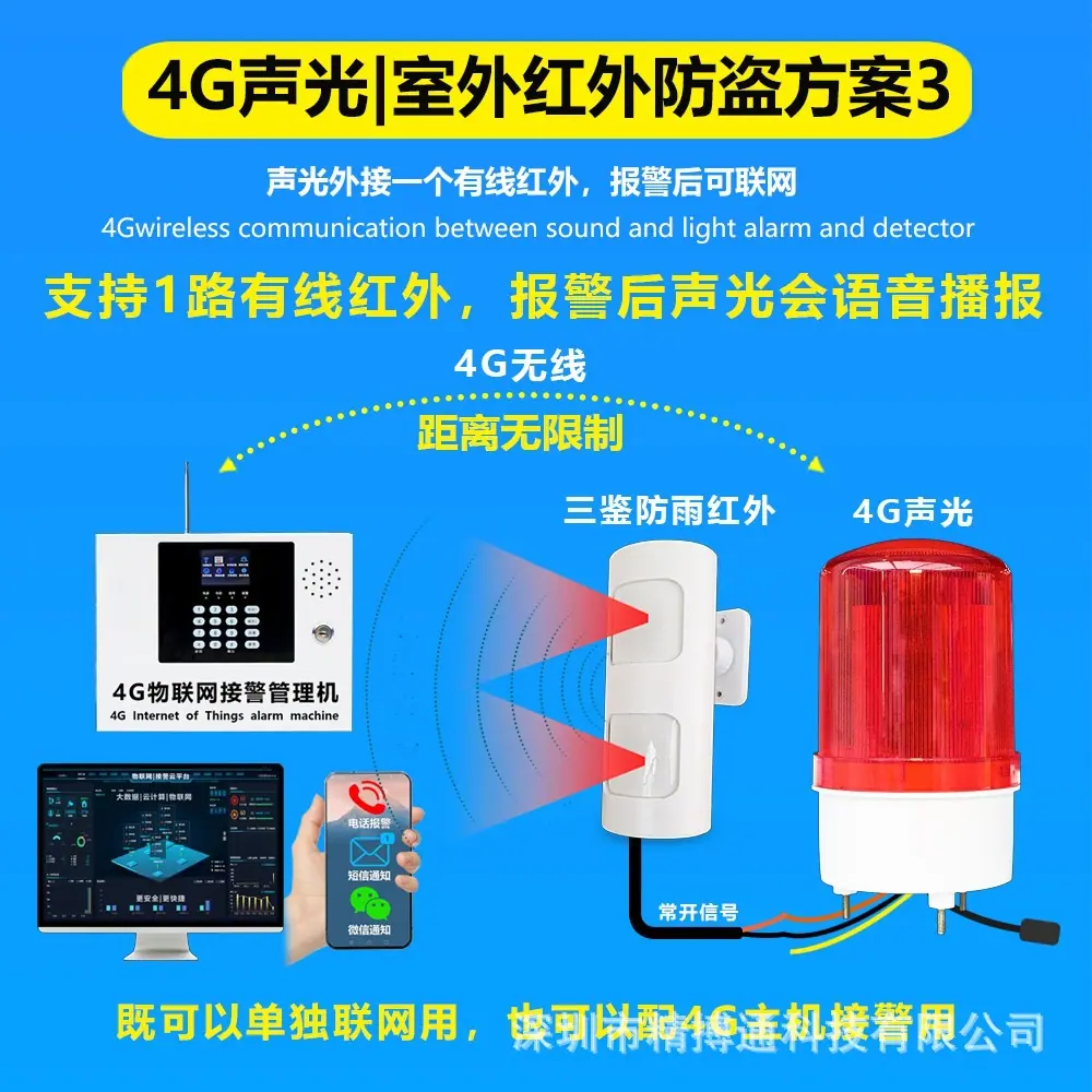 4G声光报警器
