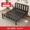 Cama de ferro dupla moderna minimalista para casa, espessada e reforçada, adequada para apartamentos de aluguel, cama com estrutura de ferro, cama de solteiro moderna