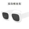 Gafas de sol azules de moda estilo europeo, americano y coreano transfronterizas, gafas de sol cuadradas para mujer, gafas de sol de moda estilo callejero, adecuadas para rostros redondos y looks elegantes