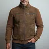 Primavera 2026 Nuevo Transfronterizo Amazon Chaqueta Casual 3D Color Sólido Cuello Alto Cremallera Camisa Chaqueta Deportiva a la Moda Cortavientos para Hombre