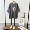 Ropa de mujer embarazada, nueva camiseta de verano de manga corta, de algodón, holgada, con letras estampadas, para embarazadas, de longitud media