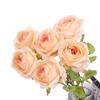 Flor artificial de rosa de borde de coca de una sola rama vintage flor artificial flor de seda arreglo floral de boda imitación flor seca decoración adornos fabricantes mayoreo