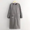 Ropa de Trabajo Impermeable, Moderna e Impermeable, Nuevo Delantal de Bata de Manga Larga, Ropa de Trabajo Transpirable de Manga Larga para Cocina del Hogar