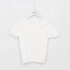 2025 Primavera y Verano Nuevo Estilo Europeo y Americano Moda Retro Borde de Hongo Slim Corto Manga Corta Camiseta Tops para Mujer