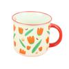 Taza Publicitaria de Marca Personalizada, Taza Retro de Imitación Esmalte de Aspecto Elevado con Logotipo Impreso, Taza de Desayuno de Café de Cerámica para Negocios