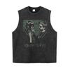 OASIS Direct Spray Wash To Do Old Oasis Band Retro Cinza Americano Street Punk Rock Solto Camiseta de Manga Curta