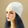Gorro de Punto con Estampado para Mujer Otoño e Invierno, Gorro Holgado de Moda Cálido y a Prueba de Frío y Viento, Gorro Turbante Versátil
