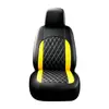 Fundas de asiento de coche de cuero PU con patrón de diamante de doble línea y patchwork de rayas verticales, superventas transfronterizas, aptas para vehículos de 5 plazas, son un éxito de ventas en Amazon
