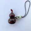 Colgante para Cadena de Teléfono de Calabaza Pequeña Tallada en Palo de Rosa, Adorno Pequeño de Mano, Artesanías de Madera Maciza, Llavero de Coche