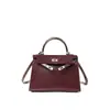 Uau Oh CAIXA couro de boi mini bolsa de mão versão alta costura bolsa Kelly segunda geração novo estilo sensação de luxo bolsa transversal de couro genuíno