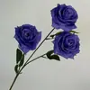 Rosa Fresca Simulada de 3 Cabezas Fondo para Salón de Bodas Decoración Suave Rosas Hotel Hogar Flores de Mesa En Stock Florales