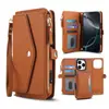 Adecuado para funda de teléfono antirrobo Apple 18PRO, funda de teléfono de cuero con cremallera estilo cartera cruzada Samsung S26ULTRA