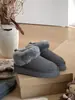 Versión lista para usar ~ Botas de Nieve con Puño de Felpa para Mujer, Botas Cálidas de Algodón con Suela Gruesa de Invierno, Botas de Piel para Usar al Aire Libre, Zapatos de Algodón Antideslizantes