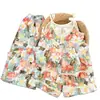 Pijama de Algodón Nube para Mujer, Estilo Verano con Copas en el Pecho, Dulce Estilo Pastoral, Conjunto Delgado de Tres Piezas, Ropa para el Hogar que se Puede Usar Afuera