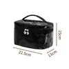 Nuevo Neceser de Aspecto Elegante, Bolsa de Almacenamiento Portátil de Gran Capacidad a la Moda para Artículos de Aseo, Bolsa de Almacenamiento de Lápices Labiales y Cuidado de la Piel para Viajes