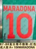 87-88 Retro Nápoles-Rojo Talla Adulto a + 10 # Maradona Número de Jersey Letra Número de Transferencia Térmica
