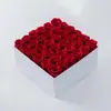 Flor Eterna Quadrada Abraço Balde Rosa Real Caixa de Presente Ornamento Pronto Dia dos Namorados Natal Aniversário Presente