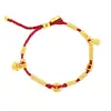 Color dorado cobre chapado preservación del color método antiguo oro arena tejido a mano cuerda roja mate cosas buenas suceden hebilla de seguridad pulsera no es fácil de decolorar