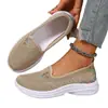 Sapatos para Mulheres Novos Sapatos de Malha Antiderrapantes Moda Casual Sapatos de Mãe Respiráveis Comércio Exterior Sola Macia Confortáveis Slip-On Sapatos Femininos