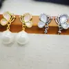 Accesorios para Aretes DIY Diseño de Nicho Aretes de Nácar Natural Aguja de Plata S925 Nueva Tendencia Elegantes Aretes de Perla