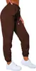 Ropa para Mujer de Comercio Exterior Transfronterizo Europeo y Americano Nueva para Otoño e Invierno Pantalones Jogger Deportivos Casuales Sueltos con Cordón de Pierna Ancha para Mujer