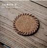 Posavasos de Coco Natural Marrón Coco Tapete Especial para Té Tapete Mane Aislamiento Térmico para Tetera Accesorios para Juego de Té Portavasos Redondo para Taza de Té