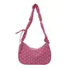 Bolso para mujer con lazo, nuevo diseño 2026, estilo coreano dulce de lunares, bolso versátil para el hombro, lindo bolso de nube